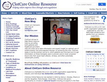 Tablet Screenshot of clotcare.org