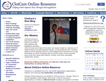Tablet Screenshot of clotcare.com